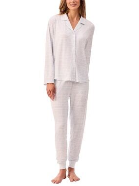 Martha Stewart - Women's 3-Piece Notched Collar Pyjama Set